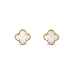 [Eternal Jewelry]CLOVER MEDIUM 1 MOTIFS  WHITE MOP STUD EARRINGS - Image 2