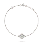 [Eternal Jewelry]CLOVER  SINGLE FLOWER BRACELET SILVER