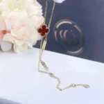 [Eternal Jewelry]CLOVER  CARNELIAN SINGLE FLOWER BRACELET - Image 2