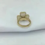 [Eternal Jewelry]SWEET CLOVER WHITE MOP RING - Image 6
