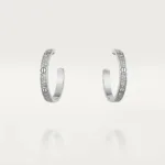 [Eternal Jewelry]LOVE DIAMOND SILVER HOOP EARRINGS