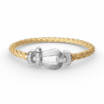 [Eternal Jewelry]FORCE LARGE HORSESHOE HALF DIAMOND BRACELET SILVER - Image 4