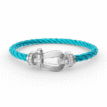 [Eternal Jewelry]FORCE LARGE HORSESHOE HALF DIAMOND BRACELET SILVER - Image 8