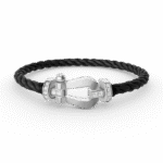 [Eternal Jewelry]FORCE LARGE HORSESHOE HALF DIAMOND BRACELET SILVER - Image 3