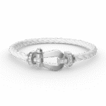 [Eternal Jewelry]FORCE LARGE HORSESHOE HALF DIAMOND BRACELET SILVER - Image 2