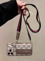 LuxuryGG 2-in-1 Monogram Phone Case with Crossbody Lanyard & Card Slot - Image 3