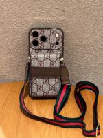 Luxury 2-in-1 Monogram Phone Case with Crossbody Lanyard & Card Slot