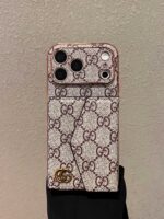 GG Luxury Designer-Inspired 3-in-1 Phone Wallet Case with Shoulder Lanyard - Image 7