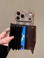 GG Luxury Designer-Inspired 3-in-1 Phone Wallet Case with Shoulder Lanyard - Image 5