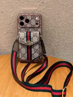 GG Luxury Designer-Inspired 3-in-1 Phone Wallet Purse with Shoulder Strap
