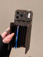 Classic LV Luxury Monogram Wallet Phone Case with Adjustable Crossbody Lanyard - Image 6