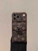 LV Classic Monogram Full Coverage Case - Top & Bottom Card Slots + Lanyard - Image 7
