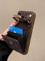 LV Classic Monogram Full Coverage Case - Top & Bottom Card Slots + Lanyard - Image 6