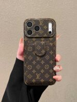 LV Classic Monogram Full Coverage Case - Top & Bottom Card Slots + Lanyard - Image 6