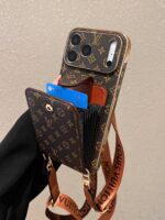LV Classic Monogram Full Coverage Case - Top & Bottom Card Slots + Lanyard - Image 5