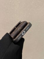 LV Classic Luxury Monogram Wallet Phone Case with Adjustable Crossbody Lanyard - Image 8