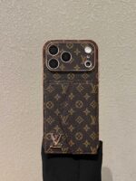 LV Classic Luxury Monogram Wallet Phone Case with Shoulder Strap - Image 7