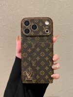 LV Classic Luxury Monogram Wallet Phone Case with Shoulder Strap - Image 6