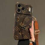 LV Classic Monogram Full Coverage Case–Top & Bottom Card Slots + Lanyard - Image 3