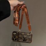 LV Classic Monogram Full Coverage Case–Top & Bottom Card Slots + Lanyard - Image 2