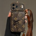 LV Classic Monogram Full Coverage Case–Top & Bottom Card Slots + Lanyard