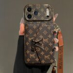 LV Classic Monogram Full Coverage Case–Top & Bottom Card Slots+Lanyard