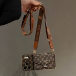 LV Classic Monogram Full Coverage Case–Top & Bottom Card Slots+Lanyard - Image 3